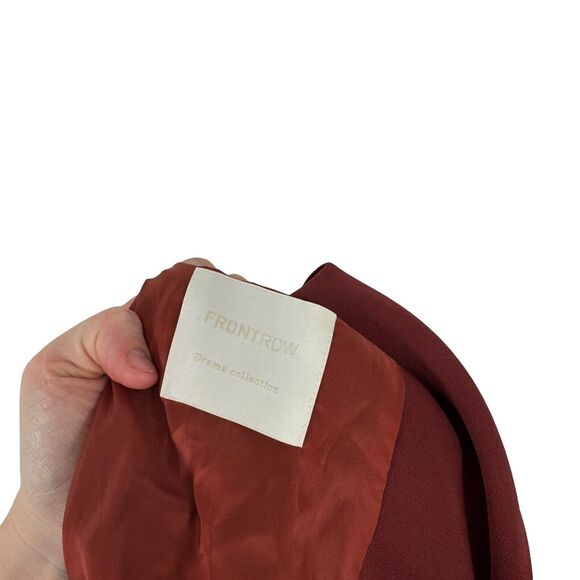 FrontRow Brick Orange Blazer Career Office Business Japan Fabric Womens Size 0 - Picture 4 of 5